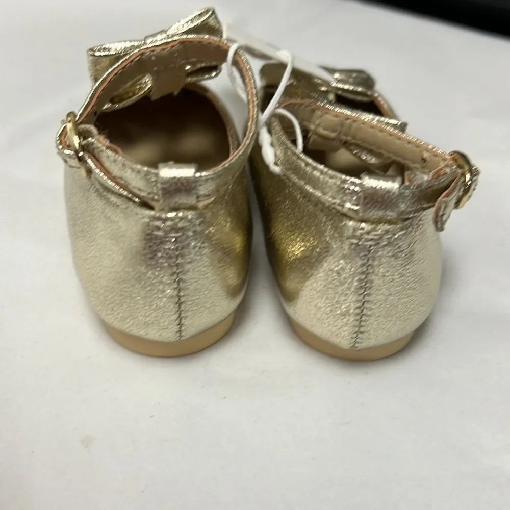 Janie and Jack 100048101 Collections Metallic Bow Ballet Flat NWT size 4